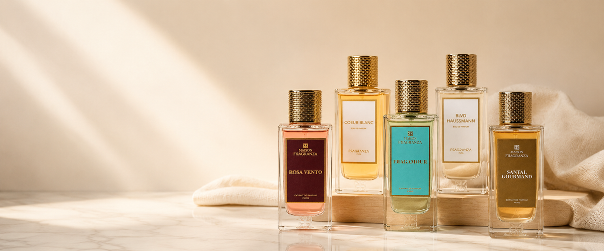 Rosa Vento, Fragamour et Santal Gourmand sur marbre, Maison Aterna